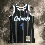 Maillot de Basket #1 Anfernee Hardaway Magic 1994-95 Vintage Noir Imprimé